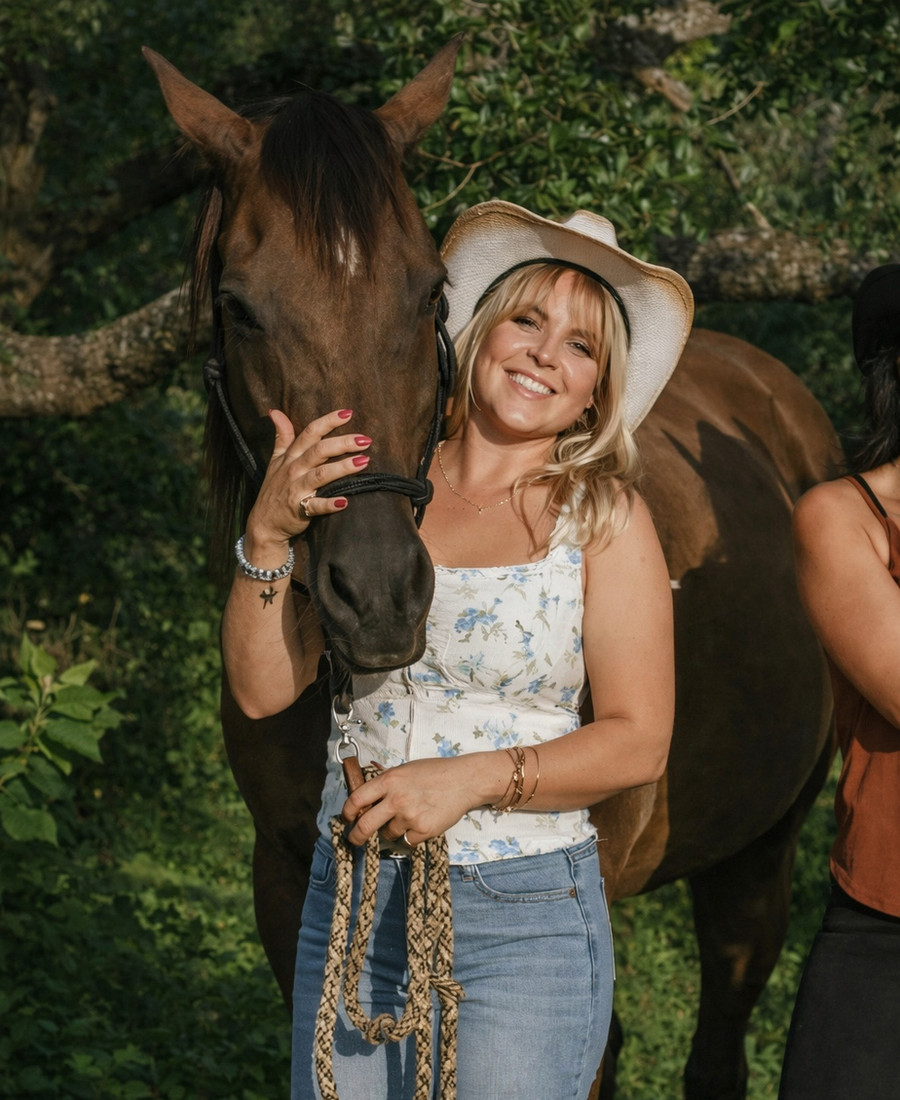 Devin Brinkley, founder of Country Critters, with her horse